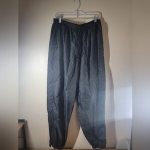 Vintage 2000s Nike Embroidered Swoosh Swishy Track Pants 2XL Black